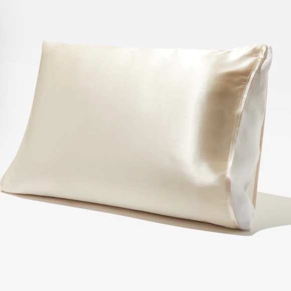 Silked Golden Tan Satin Pillow Sleeve - Picture 2 of 5